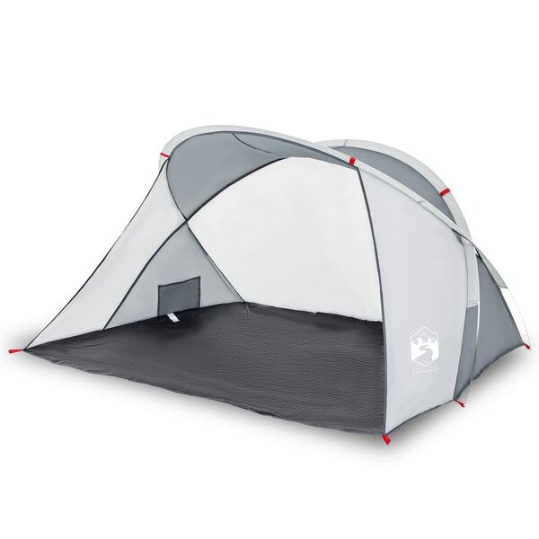 vidaXL Tente de plage gris escamotable imperméable