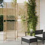 vidaXL Cloison de séparation 5 panneaux beige résine tressée