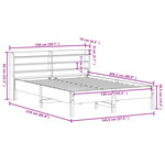 vidaXL Cadre de lit sans matelas cire marron 140x200cm bois pin massif