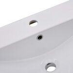 vidaXL Lavabo encastré 101 x 39 5 x 18 5 cm Céramique Blanc