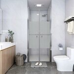 vidaXL Porte de douche ESG demi-dépoli 91x190 cm
