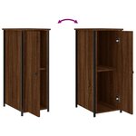 vidaXL Tables de chevet 2Pièces chêne marron 32x42x80cm bois d'ingénierie