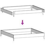 vidaXL Lit surélevé de jardin blanc 100x100x33 5 cm acier