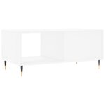 vidaXL Table basse blanc 90x50x40 cm bois d'ingénierie