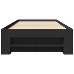 vidaXL Cadre de lit sans matelas noir 90x200 cm bois d'ingénierie