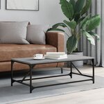 vidaXL Table basse Sonoma gris 100x50x35 cm Bois d'ingénierie