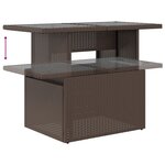 Ensemble de Canapé de Jardin 7 Pièces avec Coussins Marron Poly Rotin