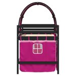 vidaXL Lit mezzanine enfants avec tunnel sans matelas rose 90x190 cm