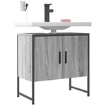 vidaXL Armoire lavabo de salle de bain sonoma gris 60x33x60 cm