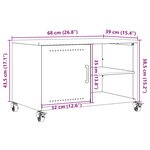 vidaXL Meuble TV blanc 68x39x43 5 cm acier laminé à froid