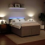 vidaXL Sommier à lattes de lit et matelas Gris clair 160x200cm Velours
