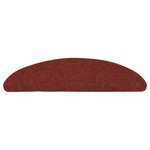 vidaXL Tapis d'escalier autocollants 15 Pièces 56x17x3 cm Rouge