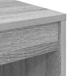 vidaXL Bureau avec rangement Gris Sonoma en bois reconstitué