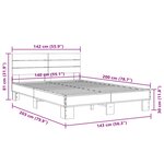 vidaXL Cadre de lit sans matelas chêne sonoma 140x200 cm