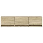 vidaXL Meuble TV avec LED chêne sonoma 165x34x40 cm bois d'ingénierie