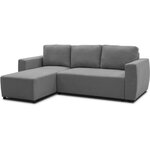 Canapé d'angle convertible réversible 3-4 places - PHARELL - anthracite - Coffre de rangement - 224 x 155 x 85 cm