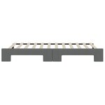 vidaXL Lit de jour avec gigogne sans matelas gris foncé 80x200 cm