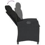 vidaXL Ensemble à manger de jardin avec coussins 3 Pièces Noir