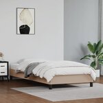 vidaXL Cadre de lit Cappuccino 90x190 cm Similicuir