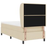 Lit Box Spring vidaXL avec Matelas en Crème  100x200 cm  Tissu