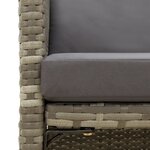 vidaXL Chaises de jardin avec coussins lot de 4 Résine tressée Gris