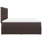 vidaXL Sommier à lattes de lit avec matelas Marron foncé 180x200 cm