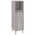 vidaXL Ensemble de meubles de salle de bain 3 Pièces Sonoma gris