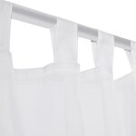 vidaXL Rideau fin Blanc 140x225 cm 2 Pièces