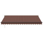 vidaXL Auvent rétractable automatique avec LED marron 450x350 cm