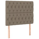 vidaXL Cadre de lit sans matelas taupe 100x200 cm tissu