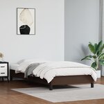 vidaXL Cadre de lit Marron 80x200 cm Similicuir