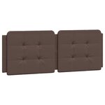 vidaXL Coussin de tête de lit marron 120 cm similicuir
