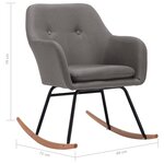 vidaXL Chaise à bascule Gris clair Tissu