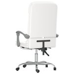 Fauteuil de massage inclinable de bureau informatique étude similicuir blanc 02_0025401