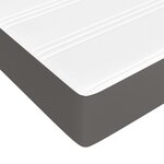 vidaXL Sommier à lattes de lit avec matelas Gris 140x200 cm Similicuir
