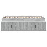 vidaXL Cadre de lit Gris Sonoma 100x200 cm