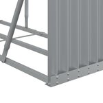 vidaXL Porte-bûches gris clair 300x45x100 cm acier galvanisé