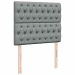 vidaXL Sommier à lattes de lit avec matelas Gris clair 120x200cm Tissu