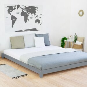 Lit double TATAMI 200 x 200 gris