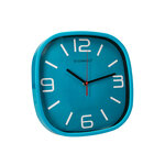Q-connect horloge murale - Plastique - Diamètre 30 cm - Bleu