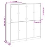 vidaXL Bibliothèque avec portes chêne fumé 136x37x142 cm