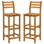 vidaXL Ensemble de bar de jardin 3 Pièces Bois d'acacia solide