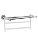 Porte serviettes double - Barre Fixe 2 tubes