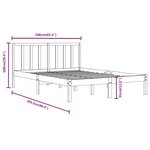 vidaXL Cadre de lit sans matelas bois massif de pin 160x200 cm