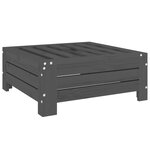 vidaXL Couvercle de base de parasol gris bois massif de pin