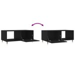 vidaXL Table basse noir 90x50x40 cm bois d'ingénierie