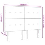 vidaXL Tête de lit LED Bleue 80 cm en tissu
