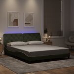 vidaXL Cadre de lit avec LED sans matelas gris clair 160x200cm velours