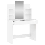 vidaXL Coiffeuse avec miroir blanc 96x39x142 cm