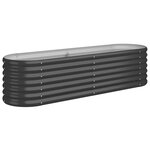vidaXL Lit surélevé de jardin Acier enduit de poudre Anthracite